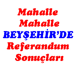 Beyşehir\'de Referandum Sonuçları