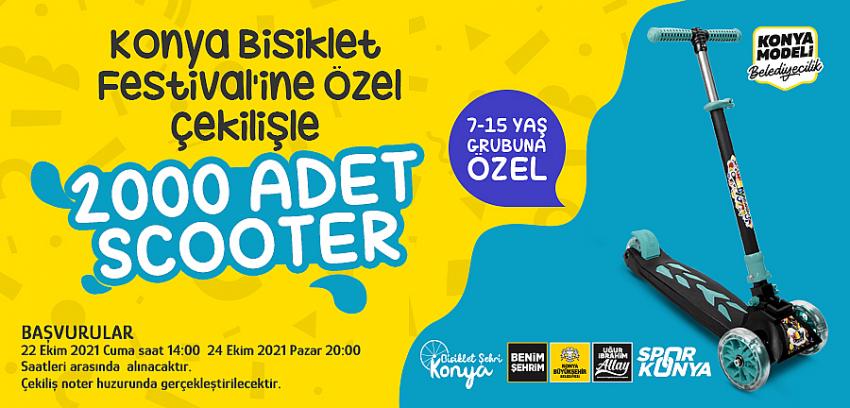 Konya Büyükşehir çekilişle 2000 scooter verecek
