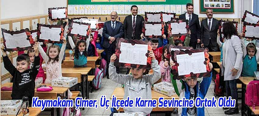 Kaymakam Çimer, Üç İlçede Karne Sevincine Ortak Oldu