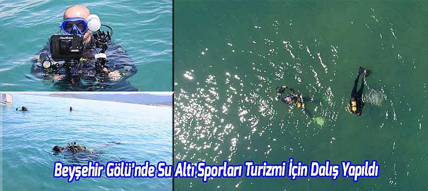 Beyşehir Gölü’nde Su Altı Sporları Turizmi İçin Dalış Yapıldı