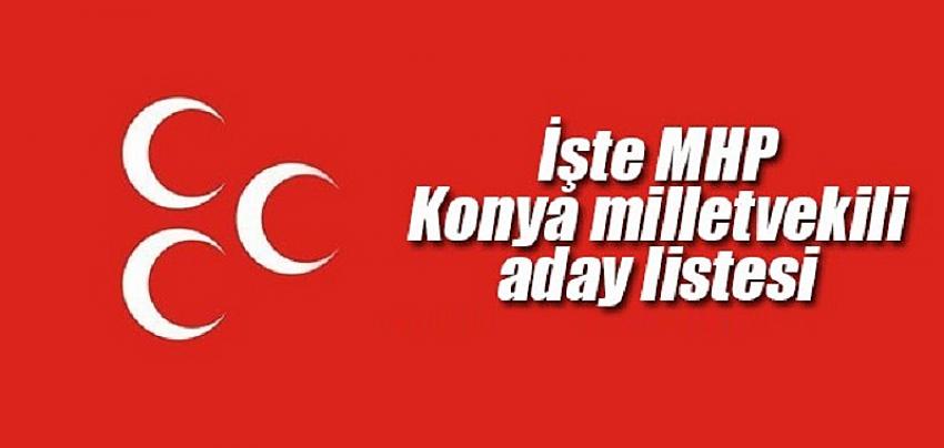 MHP Konya Milletvekili Aday Listesi