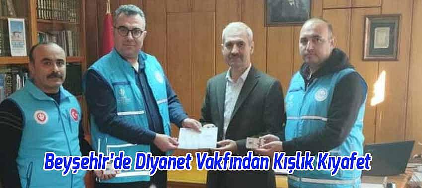 Beyşehir’de Diyanet Vakfından Kışlık Kıyafet