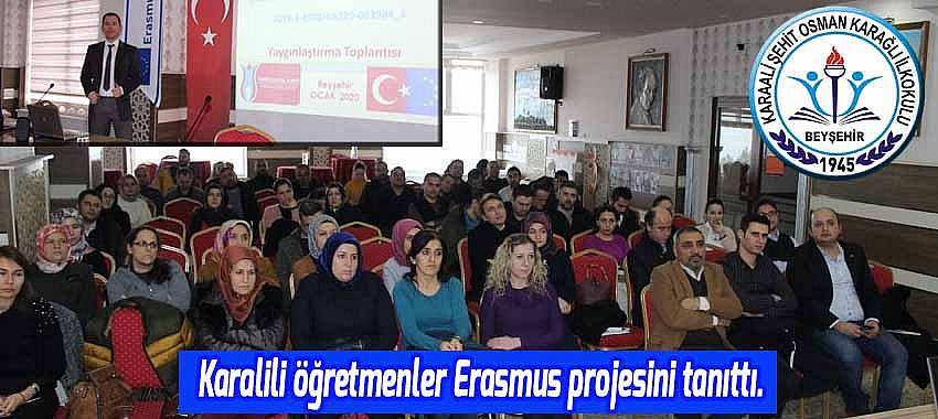 Karalili öğretmenler Erasmus projesini tanıttı.