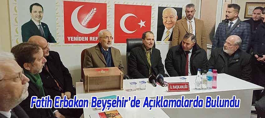 Fatih Erbakan “Anadolu Buluşmaları” Programı Çerçevesinde Beyşehir’de