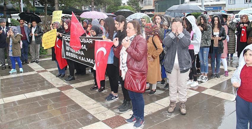 Beyşehir'de Kadınlar Çocuk İstismarını Protesto Etti