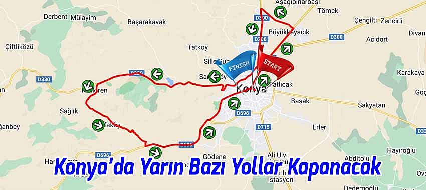 Konya’da Cumartesi Günü Trafiğe Çıkacaklar Dikkat! Bazı Yollar Kapanacak