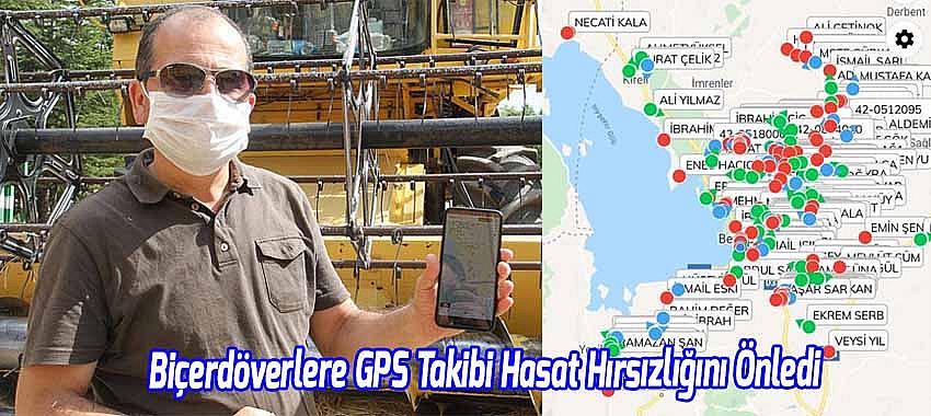 Beyşehir'de Biçerdöverlere Takılan GPS ile Hasat Hırsızlığı Önledi
