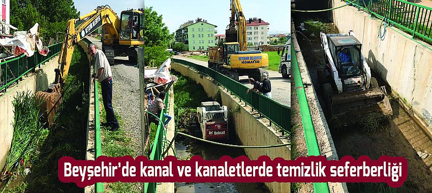 Beyşehir’de kanal ve kanaletlerde temizlik seferberliği