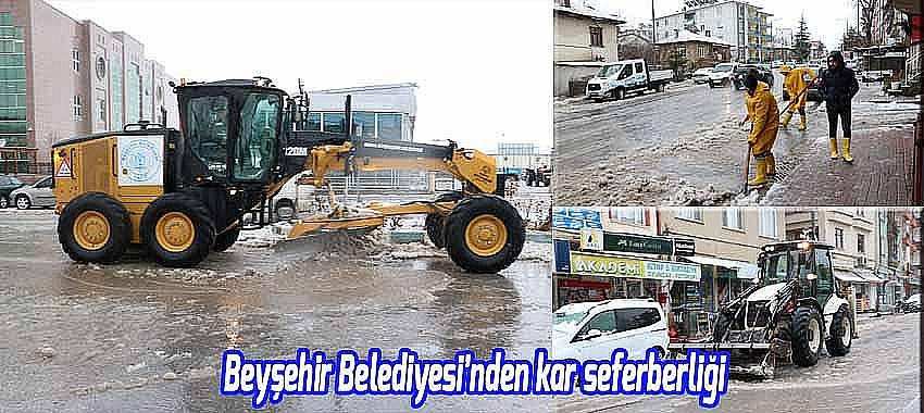 Beyşehir Belediyesi'nden karla mücadele seferberliği