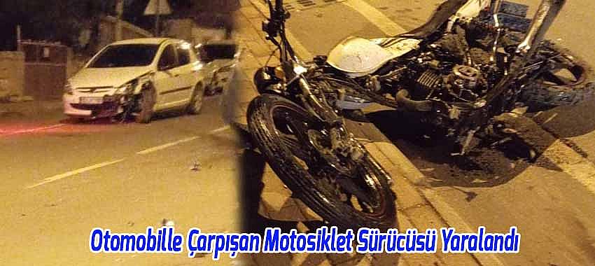 Beyşehir'de Otomobille Çarpışan Motosiklet Sürücüsü Yaralandı