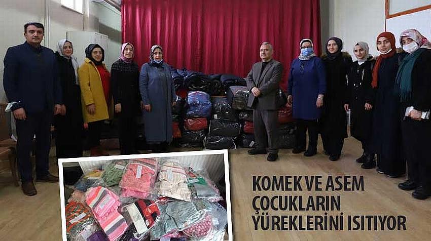 KOMEK ve ASEM Çocukların Yüreklerini Isıtıyor