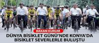 Bakan Kurum Dünya Bisiklet Günü’nde Konya’da Bisiklet Severlerle Buluştu