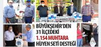 Konya Büyükşehir’den 31 İlçedeki 1.154 Muhtara Hijyen Seti Desteği