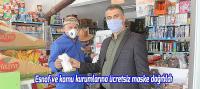 Esnaf ve kamu kurumlarına ücretsiz koruyucu maske dağıtıldı