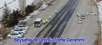 Beyşehir'de Dronlu Trafik Denetimi