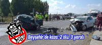 Beyşehir'de Kaza, 2 Ölü, 3 Yaralı