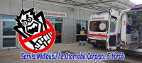 Beyşehir’de Servis Midibüsü İle Otomobil Çarpıştı, 5 Yaralı