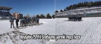 Beyşehir 75. Yıl Stadyumunda Kar Temizliği