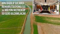 Apa Barajı Sulama Rehabilitasyonu ile 70 Milyon Metreküp Su Geri Kazanılacak