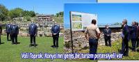 Konya Valisi Toprak, Beyşehir'de tarihi Kubadadab Sarayı ve Eflatunpınar'ını ziyaret etti