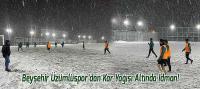 Beyşehir Üzümlüspor, Kar Yağışı Altında İdman Yaptı