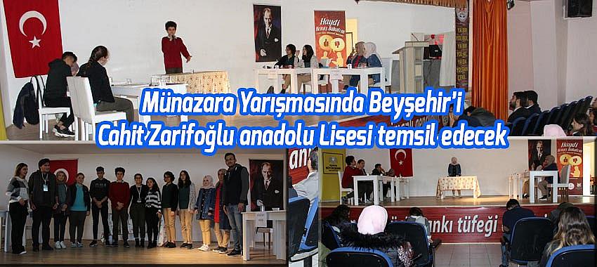 Münazara Yarışması Beyşehir'i Cahit Zarifoğlu AL temsil edecek