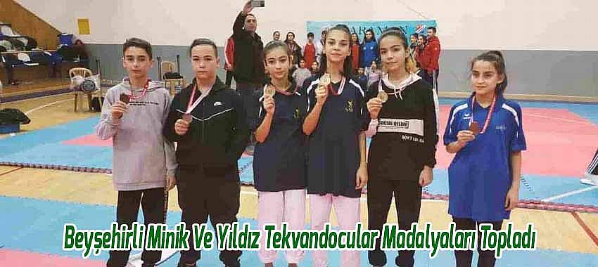 Beyşehirli Minik Ve Yıldız Tekvandocular Madalyaları Topladı