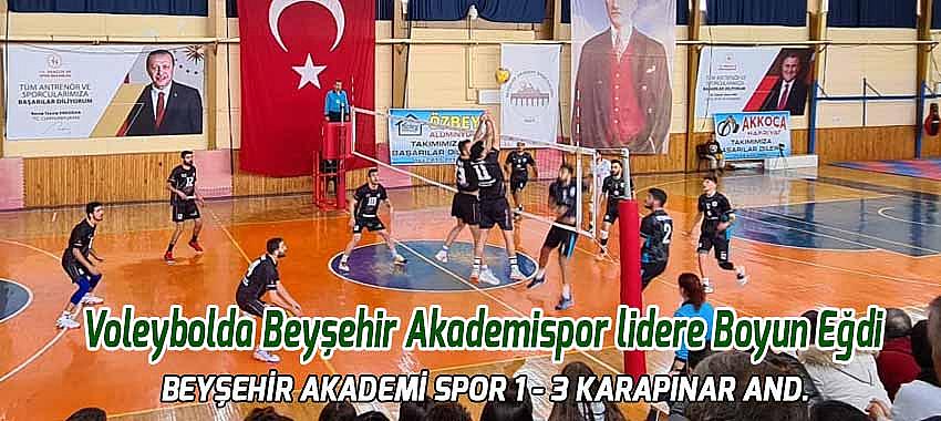Voleybolda Beyşehir Akademispor Lidere Boyun eğdi