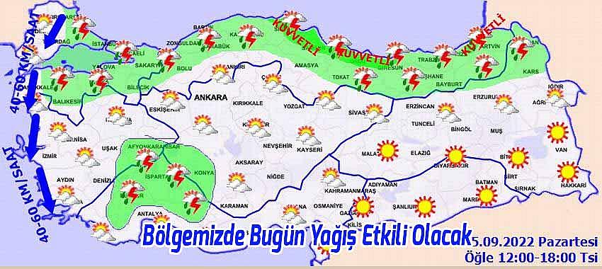 Bölgemizde Yağışın Etkili Olması Bekleniyor