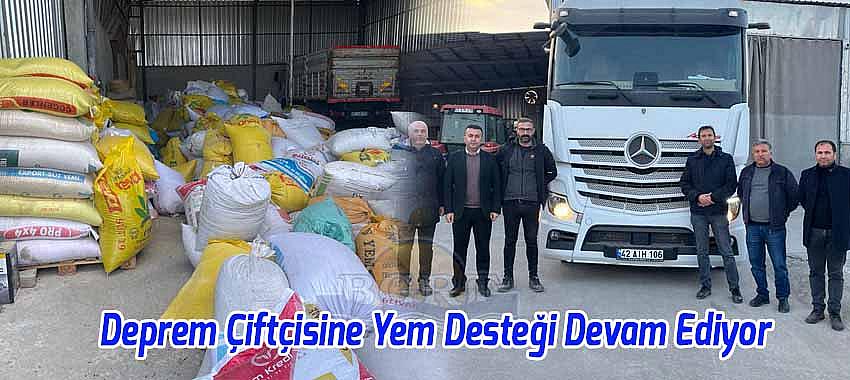 Beyşehir’den Deprem Çiftçisine Yem Desteği Devam Ediyor