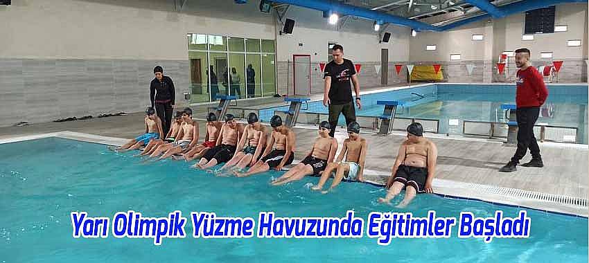 Beyşehir'de Yarı Olimpik Yüzme Havuzunda Öğrenci Eğitimleri Başladı