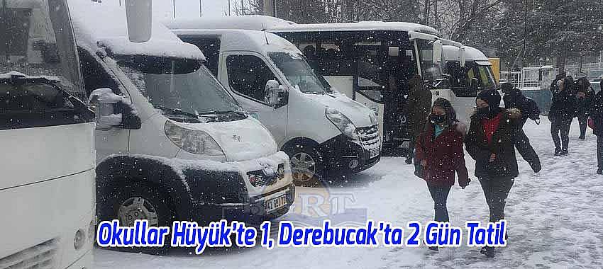 Hüyük ve Derebucak’ta Eğitime Kar Molası