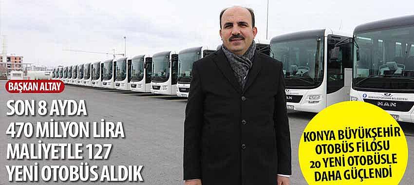 Konya Büyükşehir Otobüs Filosu 20 Yeni Otobüsle Daha Güçlendi