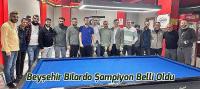 Beyşehir Bilardo Şampiyon Belli Oldu