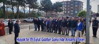 Hüyük’te 19 Eylül Gaziler Günü’nde Anlamlı Tören