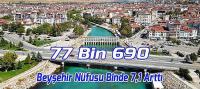 Beyşehir Nüfusu 553 Kişi Artarak 77 Bin 690 Oldu