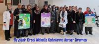 Beyşehir Kırsal Mahallelerde Yaşayan Kadınlara Yönelik Kanser Taraması