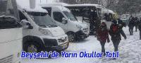 Beyşehir'de Yarın Okullar Tatil