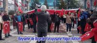 Beyşehir’de Bayrak Yürüyüşüne Yoğun Katılım