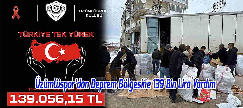 Beyşehir Üzümlüspor’dan Deprem Bölgesine 139 Bin Lira Yardım