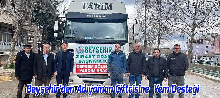 Beyşehir’den Adıyaman Çiftçisine Yem Desteği